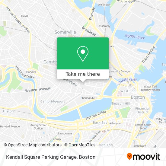 Mapa de Kendall Square Parking Garage