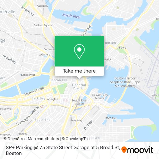 Mapa de SP+ Parking @ 75 State Street Garage at 5 Broad St