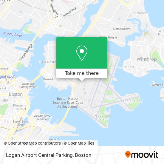Logan Airport Central Parking map