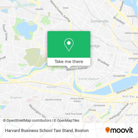 Mapa de Harvard Business School Taxi Stand