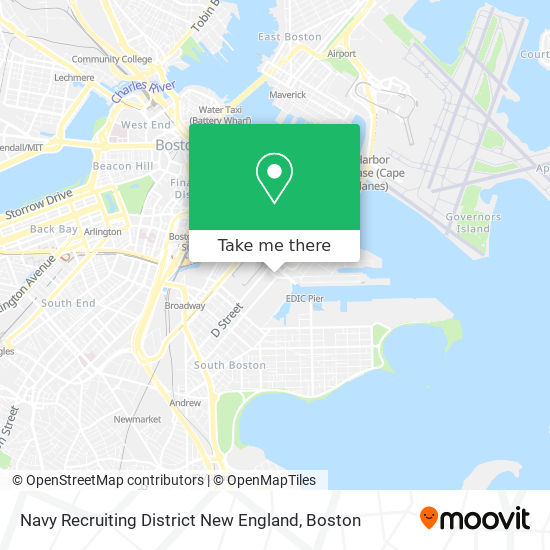 Navy Recruiting District New England map