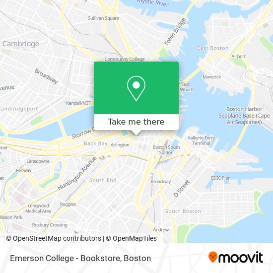 Emerson College - Bookstore map