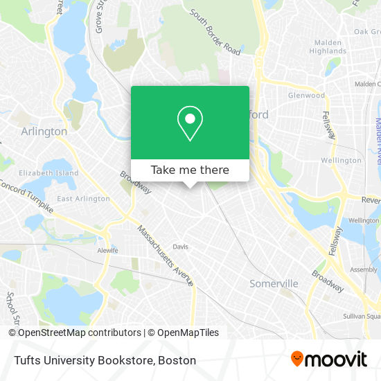 Tufts University Bookstore map