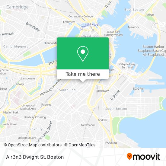 AirBnB Dwight St map