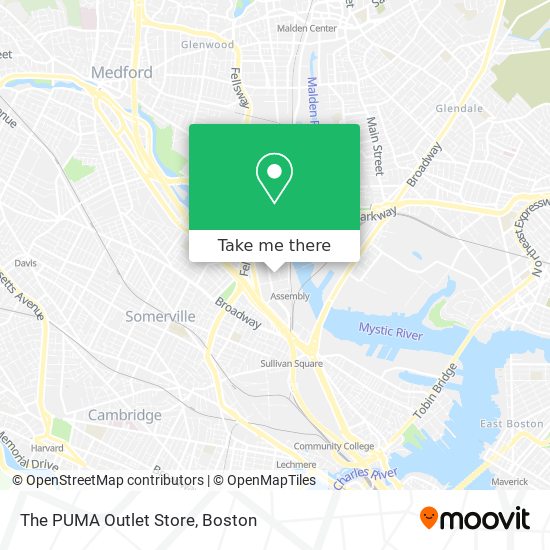 The PUMA Outlet Store map