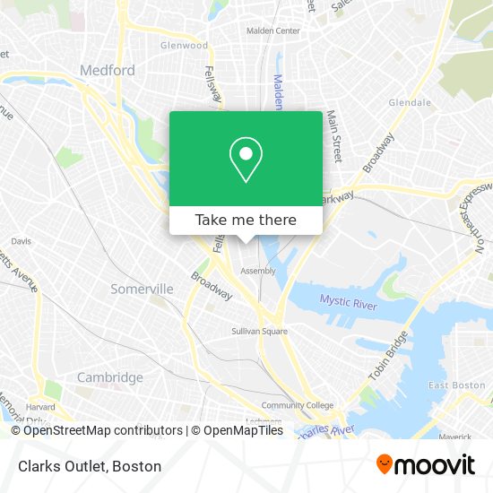 Cómo llegar a Clarks Outlet en Somerville en Autobús, Tren?