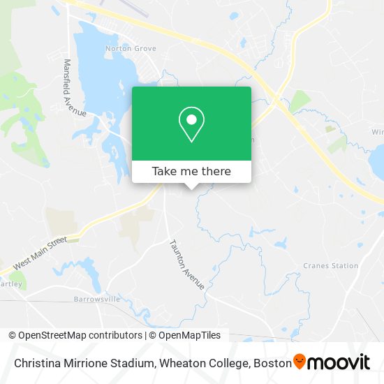 Christina Mirrione Stadium, Wheaton College map