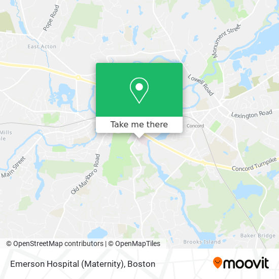Mapa de Emerson Hospital (Maternity)