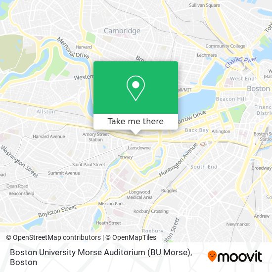 Boston University Morse Auditorium (BU Morse) map