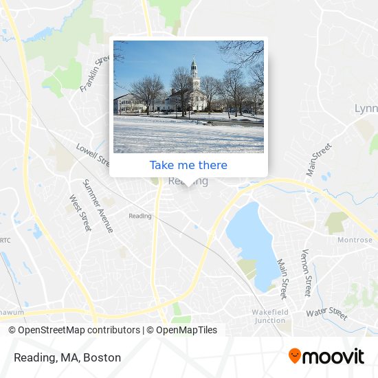 Mapa de Reading, MA