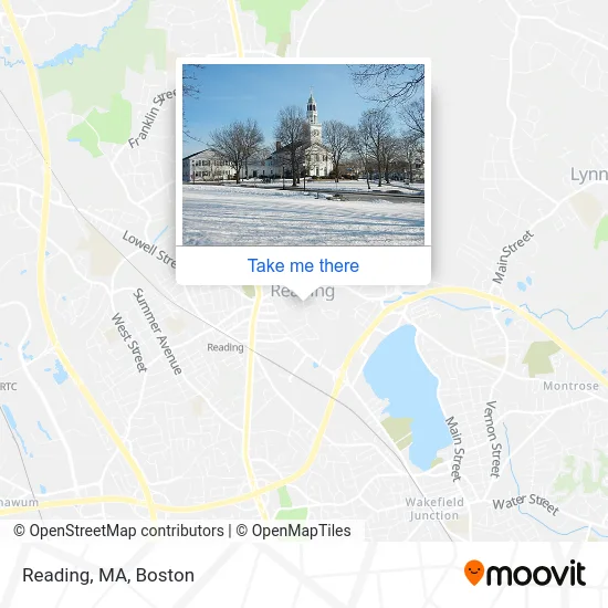 Reading, MA map