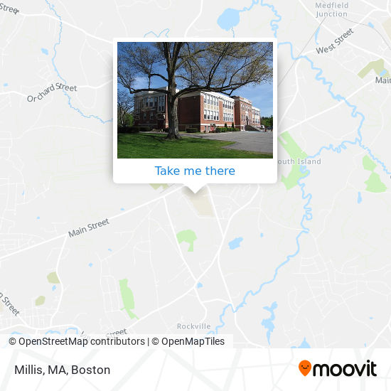 Millis, MA map