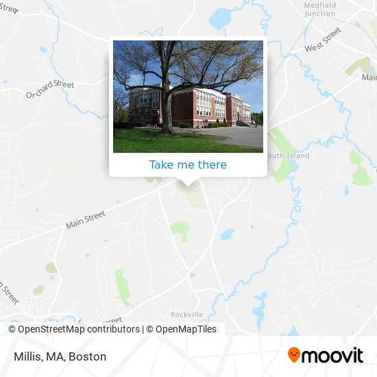 Millis, MA map