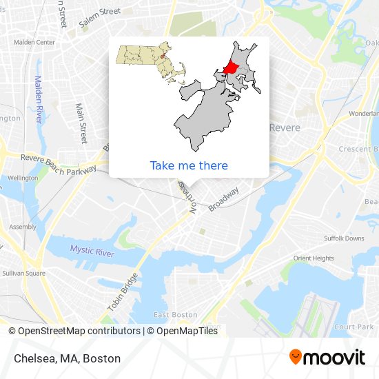 Chelsea, MA map