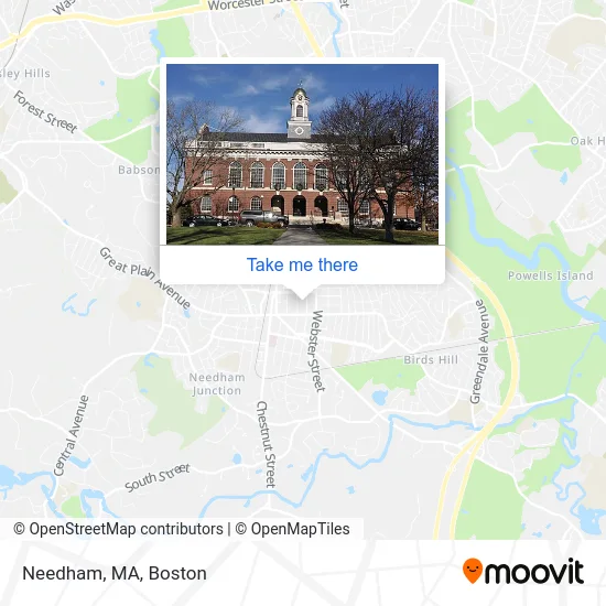 Needham, MA map