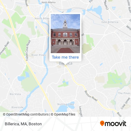 Mapa de Billerica, MA