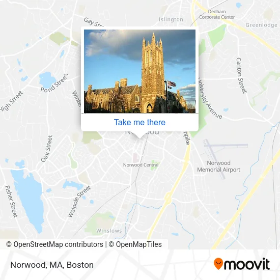 Norwood, MA map