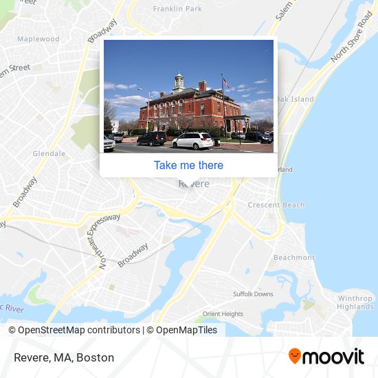 Mapa de Revere, MA