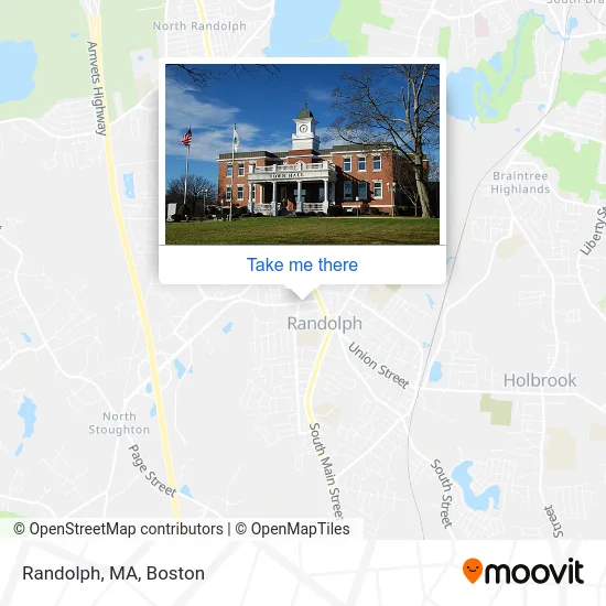 Randolph, MA map