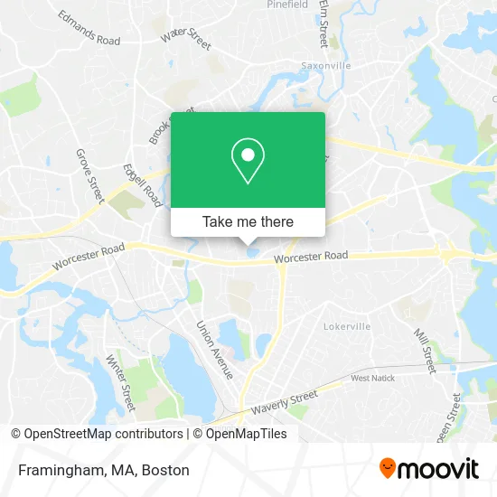 Framingham, MA map