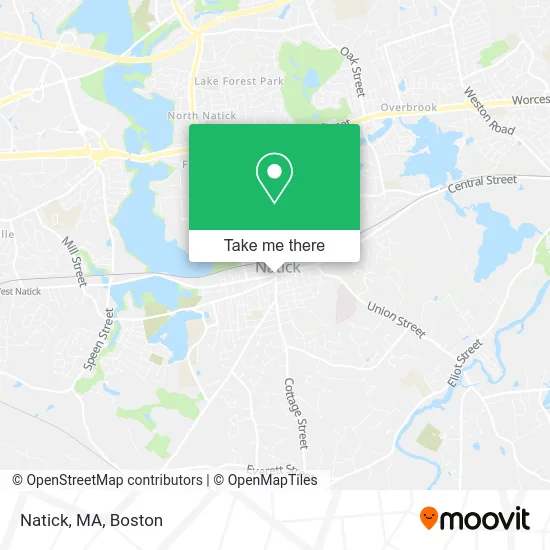 Natick, MA map