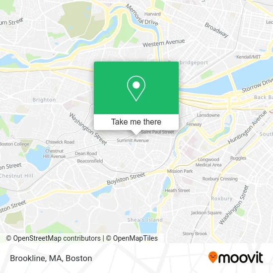Brookline, MA map