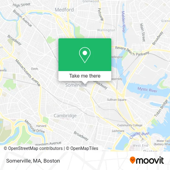 Somerville, MA map