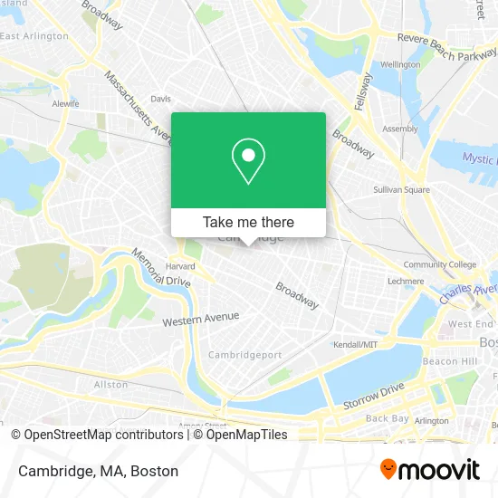 Cambridge, MA map