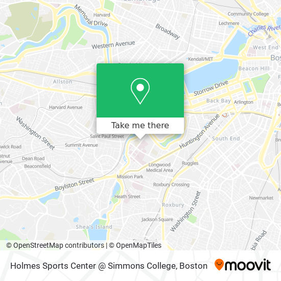 Mapa de Holmes Sports Center @ Simmons College