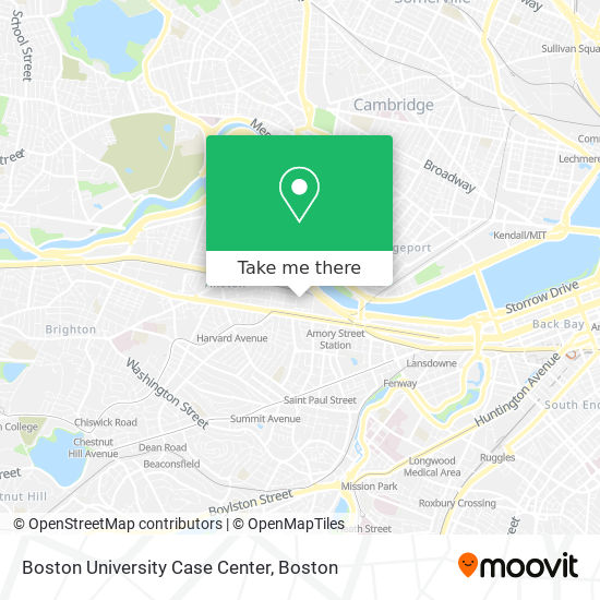 Mapa de Boston University Case Center