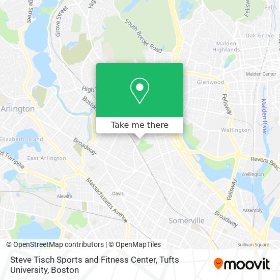 Mapa de Steve Tisch Sports and Fitness Center, Tufts University