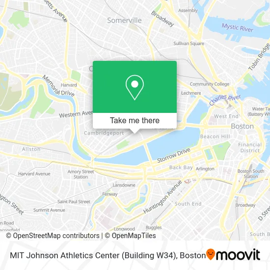 Mapa de MIT Johnson Athletics Center (Building W34)