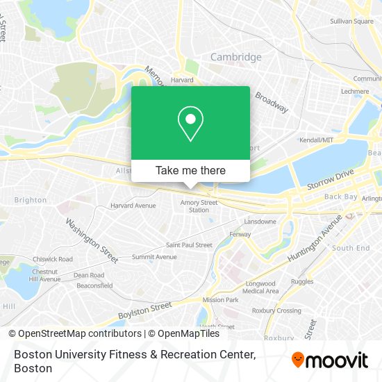 Boston University Fitness & Recreation Center map