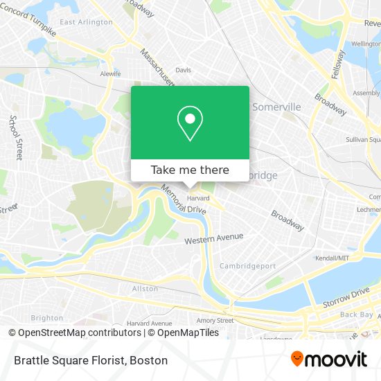 Mapa de Brattle Square Florist