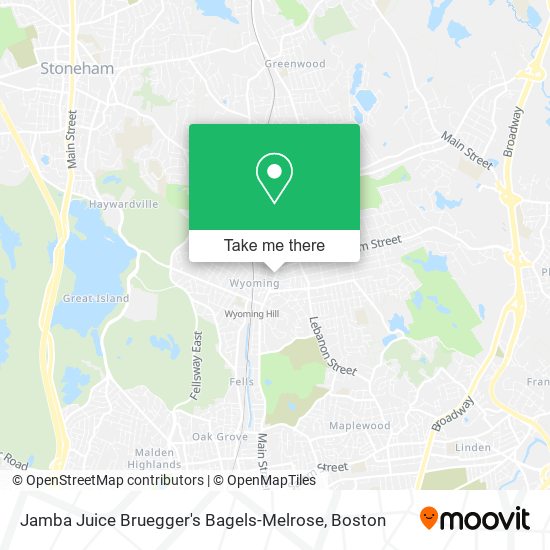 Mapa de Jamba Juice Bruegger's Bagels-Melrose