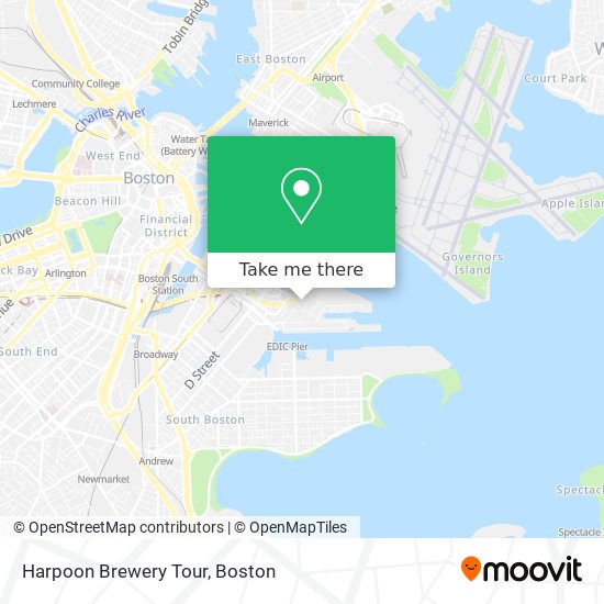 Harpoon Brewery Tour map