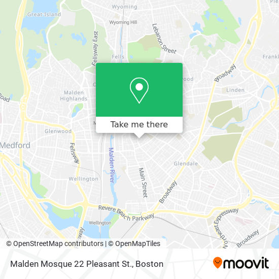 Mapa de Malden Mosque 22 Pleasant St.
