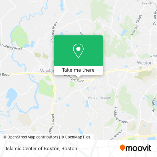 Mapa de Islamic Center of Boston