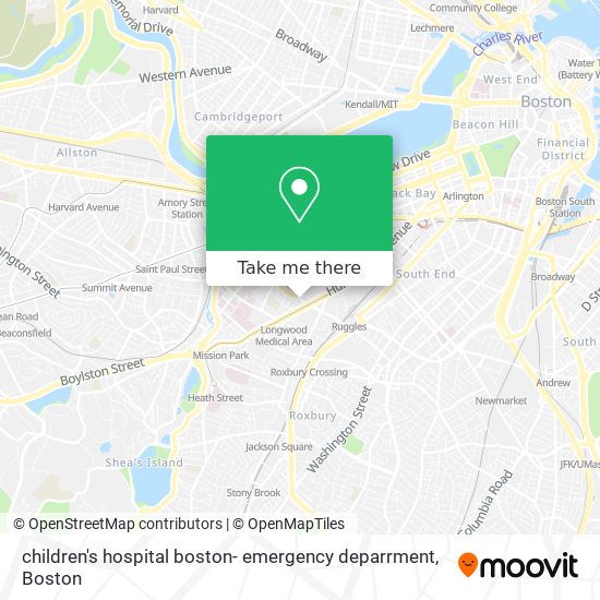 children's hospital boston- emergency deparrment map