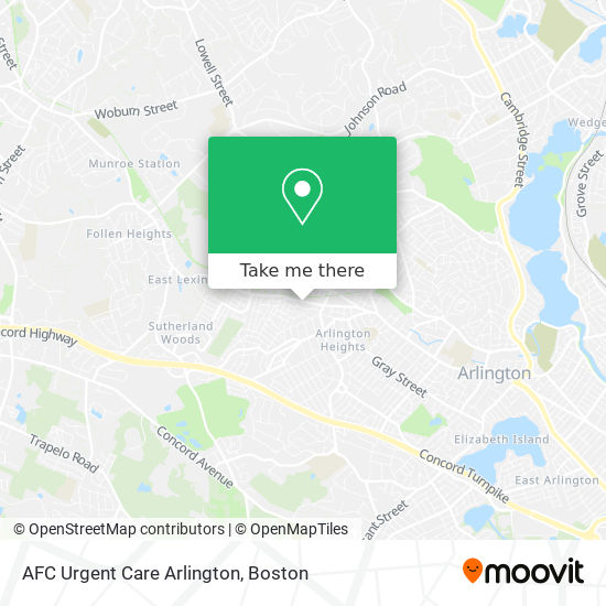 Mapa de AFC Urgent Care Arlington