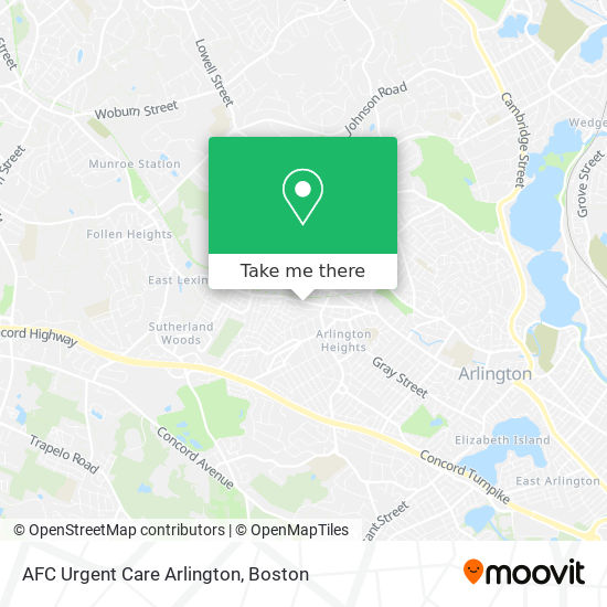 AFC Urgent Care Arlington map