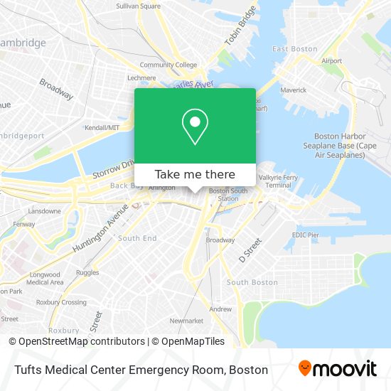 Tufts Medical Center Emergency Room map