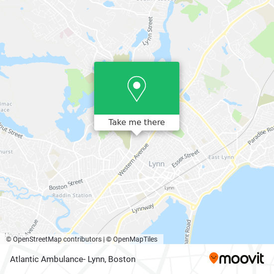 Atlantic Ambulance- Lynn map