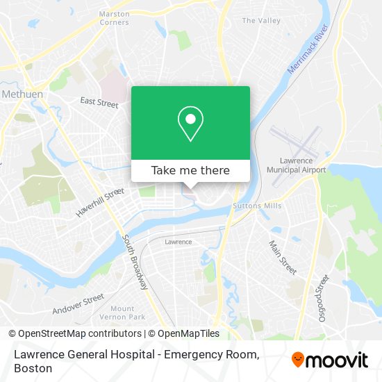 Mapa de Lawrence General Hospital - Emergency Room