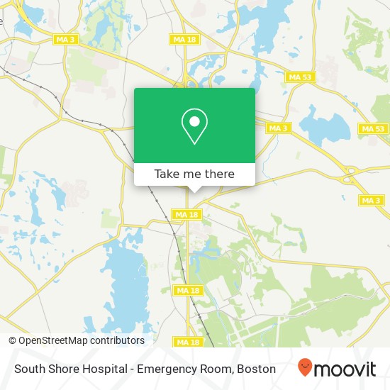 Mapa de South Shore Hospital - Emergency Room