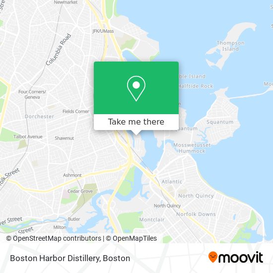 Mapa de Boston Harbor Distillery