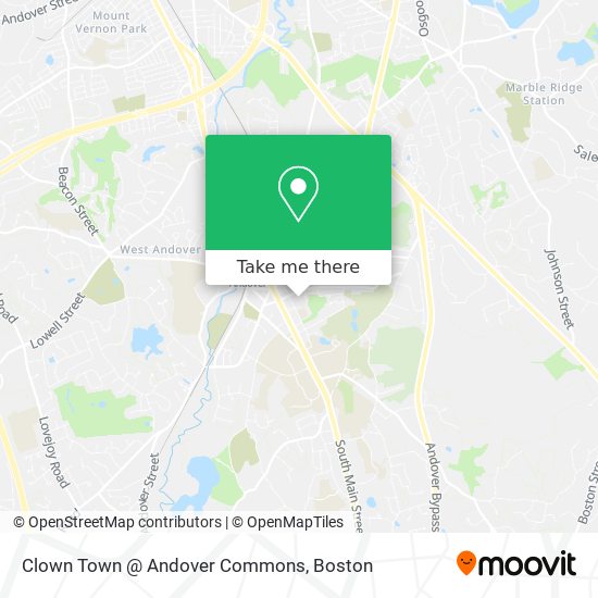 Clown Town @ Andover Commons map