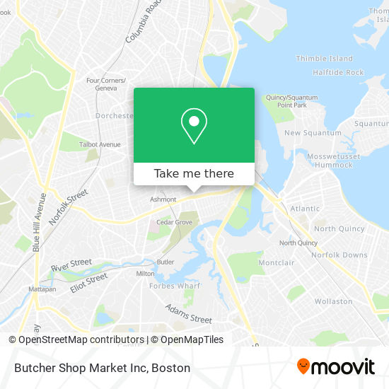 Butcher Shop Market Inc map