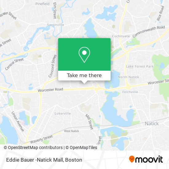 Eddie Bauer -Natick Mall map