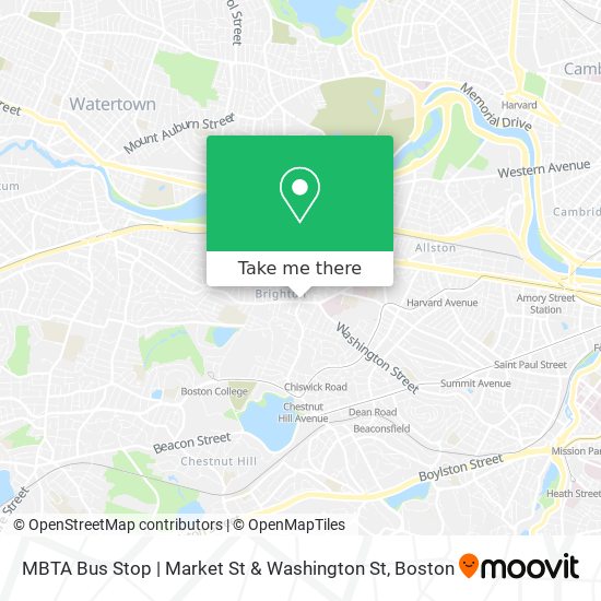 MBTA Bus Stop | Market St & Washington St map